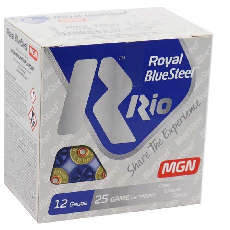 RIO Royal BlueSteel Magnum 12 Gauge Ammo 3"1-1/8oz #4 Shot