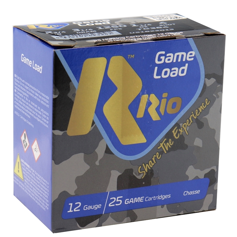 Rio Game Load 12 Gauge Ammo 2 3/4"3 1 1/4 oz #4 Shot