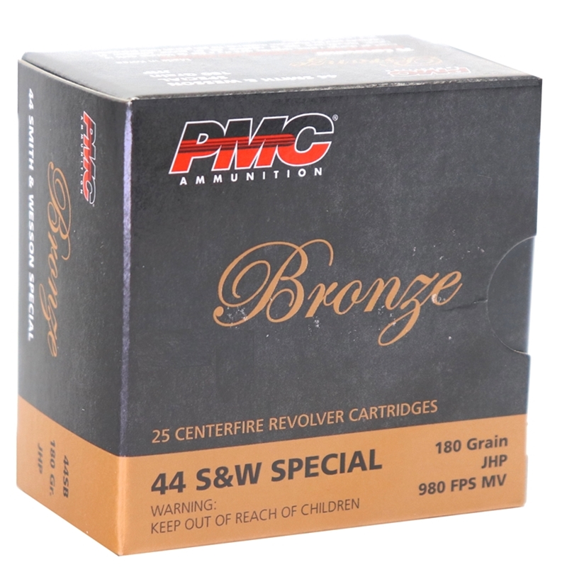PMC Bronze 44 S&W Special Ammo 180 Grain Jacketed Hollow Point