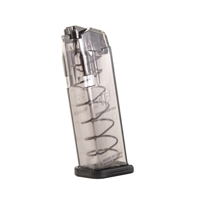 Elite Tactical Systems 9mm 15 Round Magazine GLOCK 19/26 Clear Polymer
