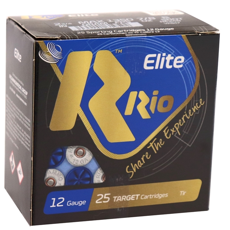 Rio Elite Target 12 Gauge Ammo 2 3/4" 7/8 oz #8 Shot High Velocity 250 Rounds