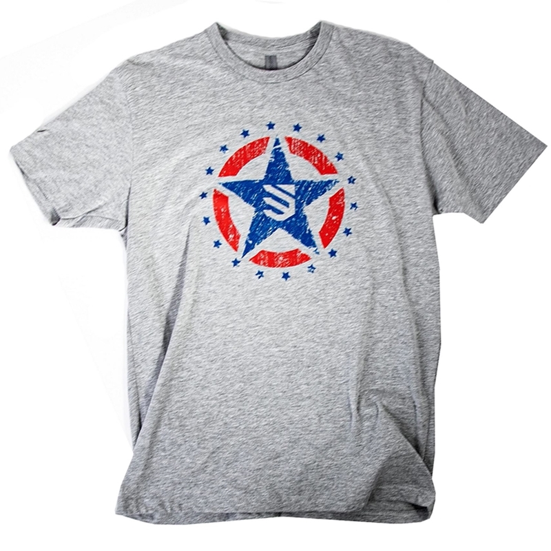 Blackhawk Trident Star Logo T-Shirt, Grey, 2XL