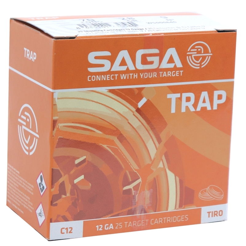 Saga Trap 12 Gauge Ammo 2 3/4" 1 oz #9 Shot 250 Rounds