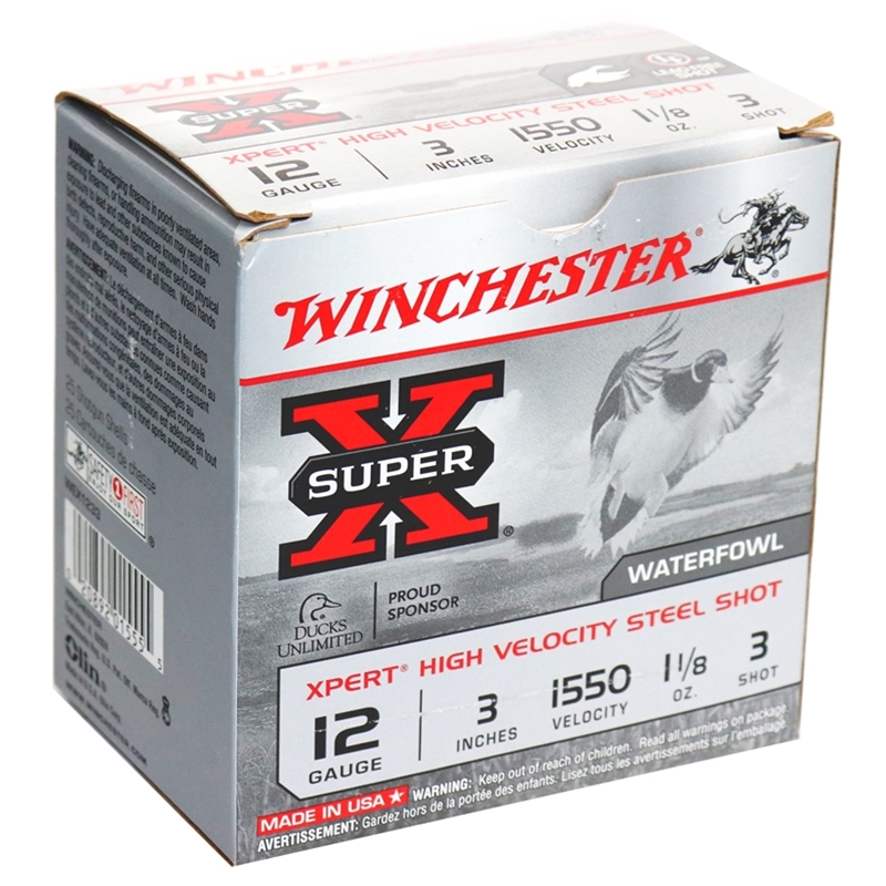 Winchester Super-X Xpert 12 Gauge Ammo 3" 1 1/8 oz #3 Shot 250 Round Case