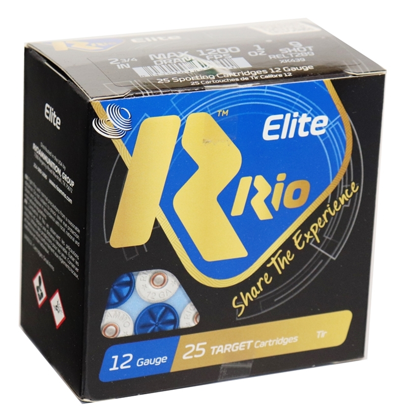 Rio Elite Target 12 Gauge Ammo 2 3/4" 1 oz #9 Shot 250 Rounds