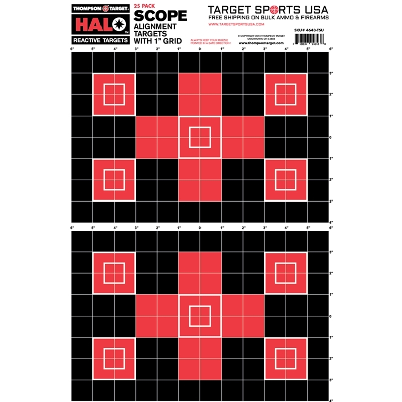 Target Sports USA HALO Scope Alignment/Sight In Reactive Splatter Targets 12.5"x19"25 Pack