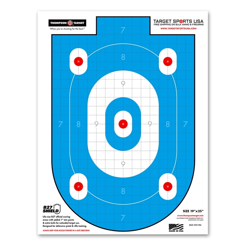 27 Shield Training Targets 12 5 X19 25 Pack Target Sports Usa B