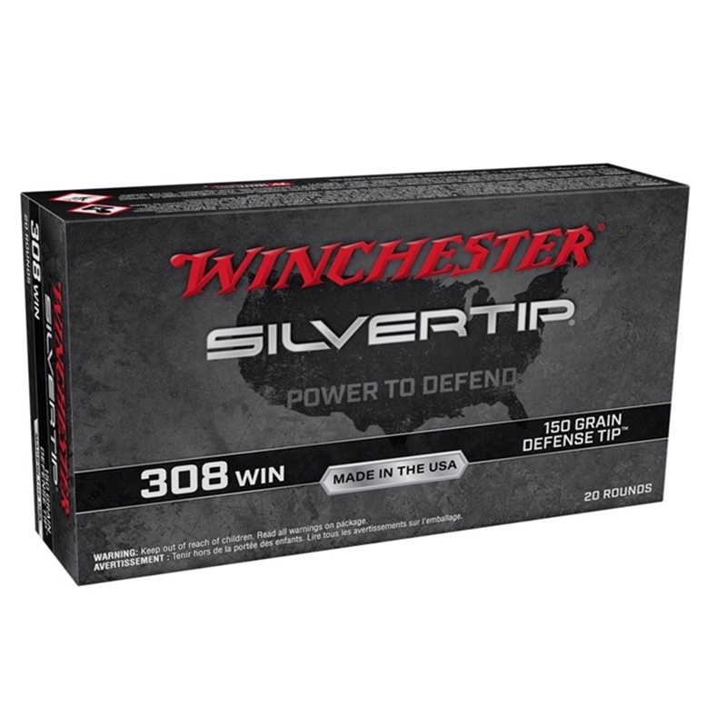 Winchester Silvertip 308 Winchester Ammo 150 Grain Defense Silvertip - W308ST