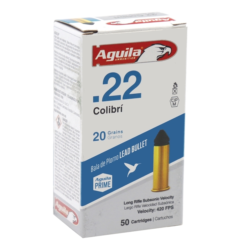 Aguila Colibri 22 Long Rifle Ammo 20 Grain Solid Point