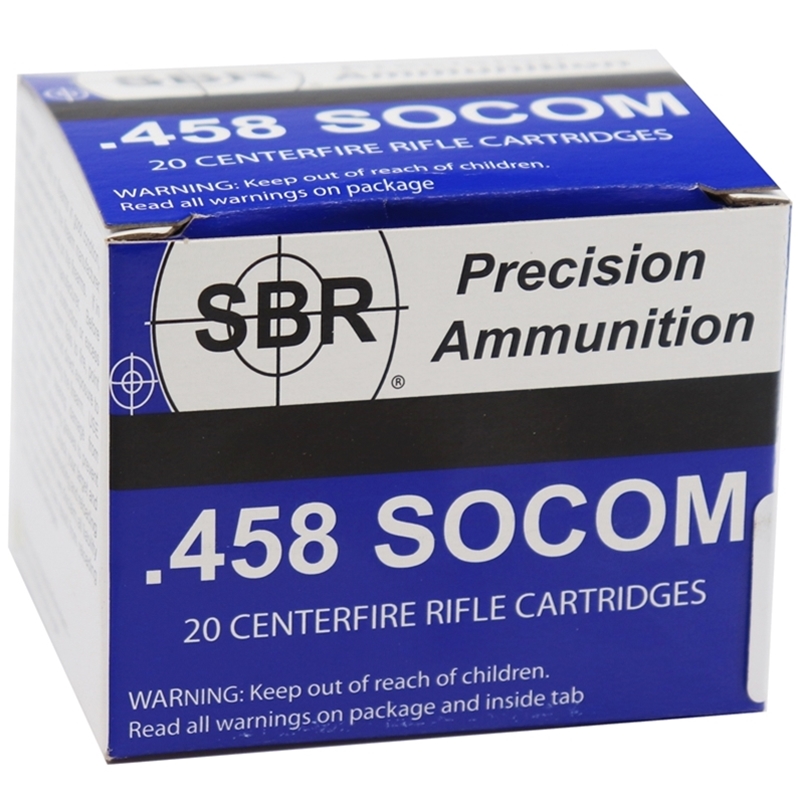 SBR Precision 458 SOCOM Ammo 255 Grain Solid Copper