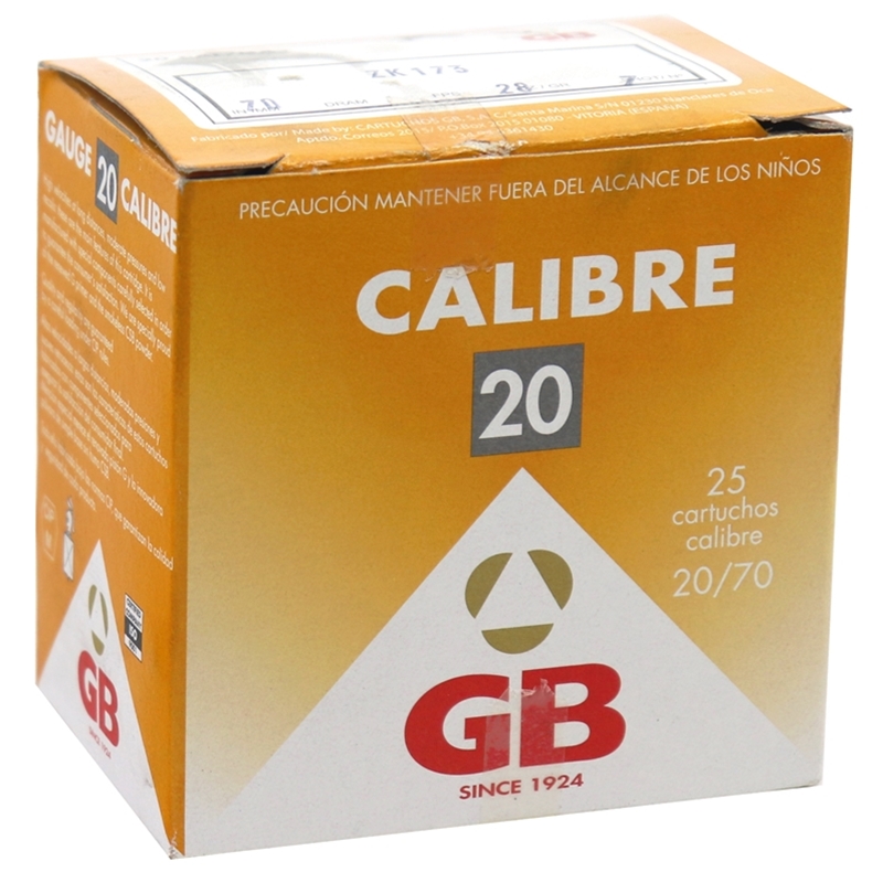GB Load 28 20 Gauge Ammo 2 3/4" #7 Shot 250 Rounds