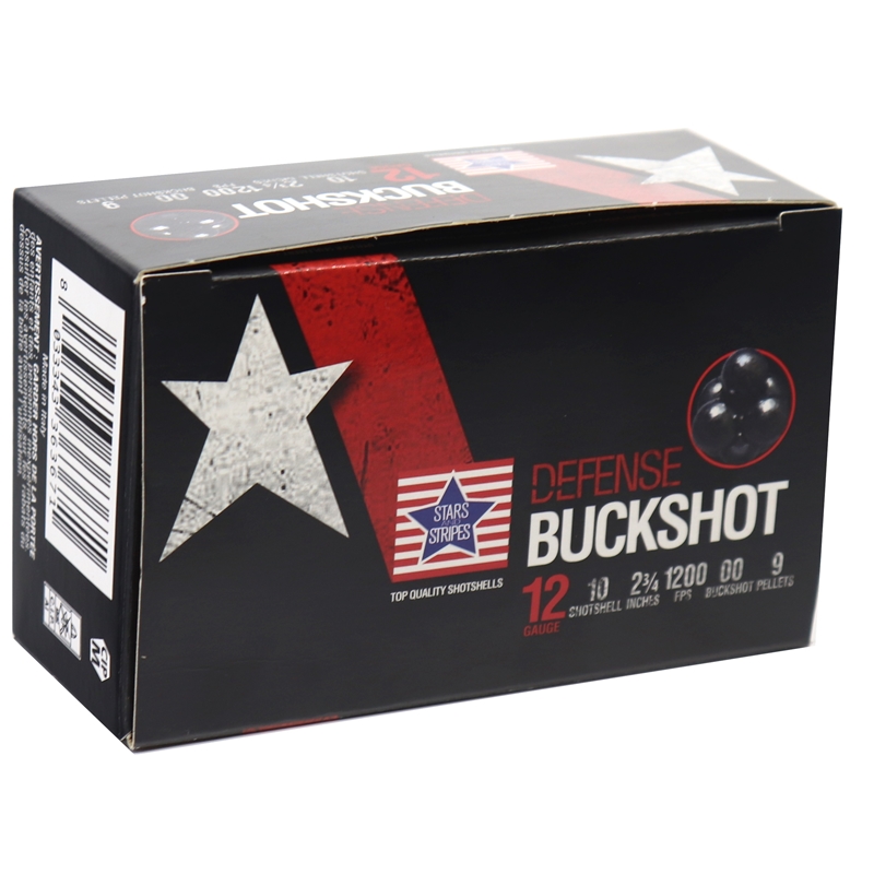 Stars & Stripes 12 Gauge Ammo 2-3/4" 9 Pellets #00 Buckshot