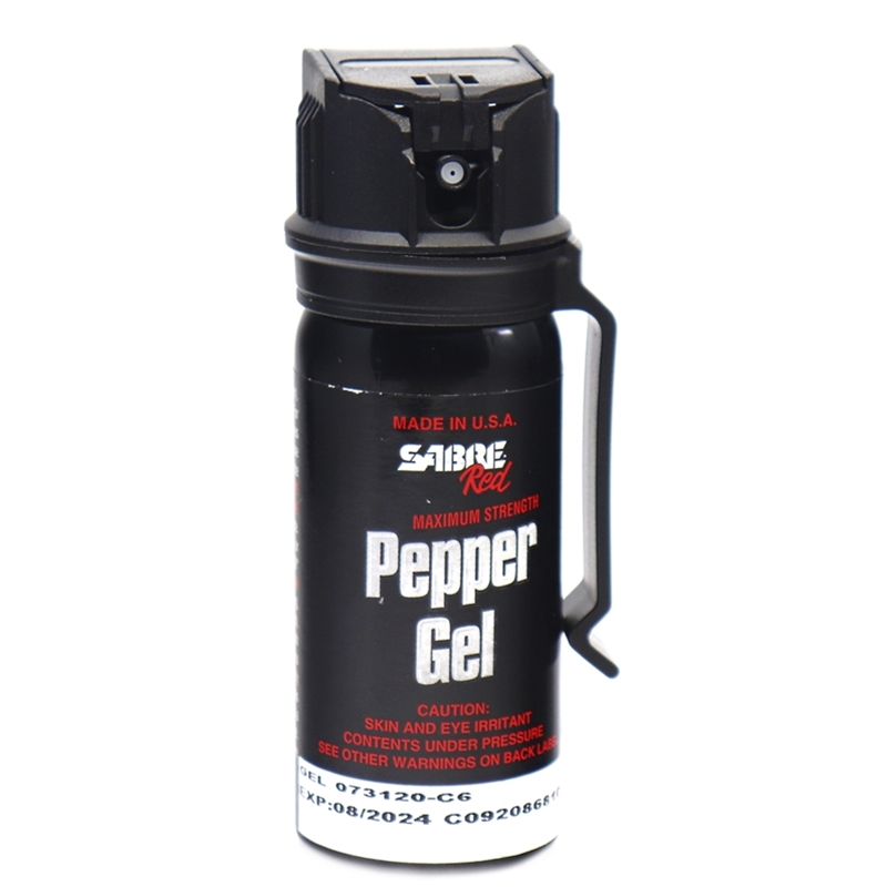 Sabre Red Tactical Pepper Gel with Flip Top and Belt Clip