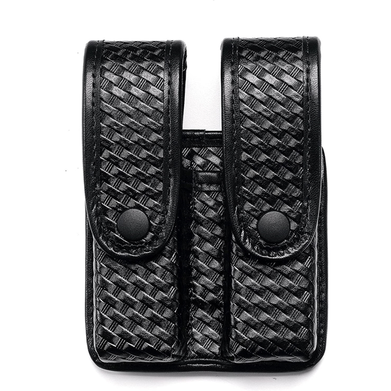 Uncle Mike's Mirage Basketweave Double Stack Duty Divided Double Mag Case