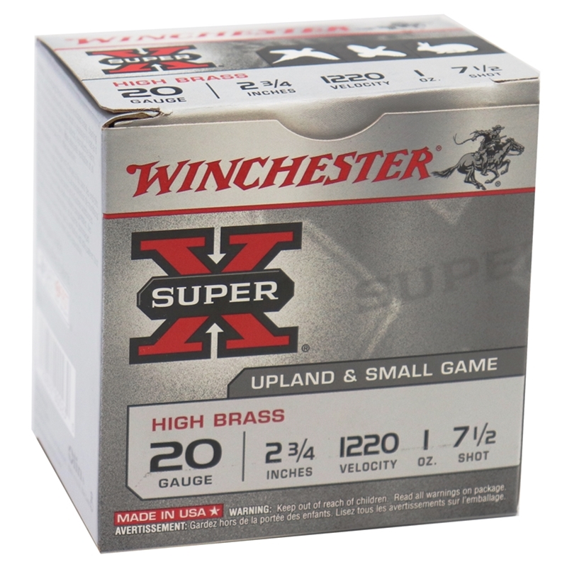 Winchester Super-X 20 Gauge 2 3/4" 1 oz. #7.5 Shot Lead 250 Round Case