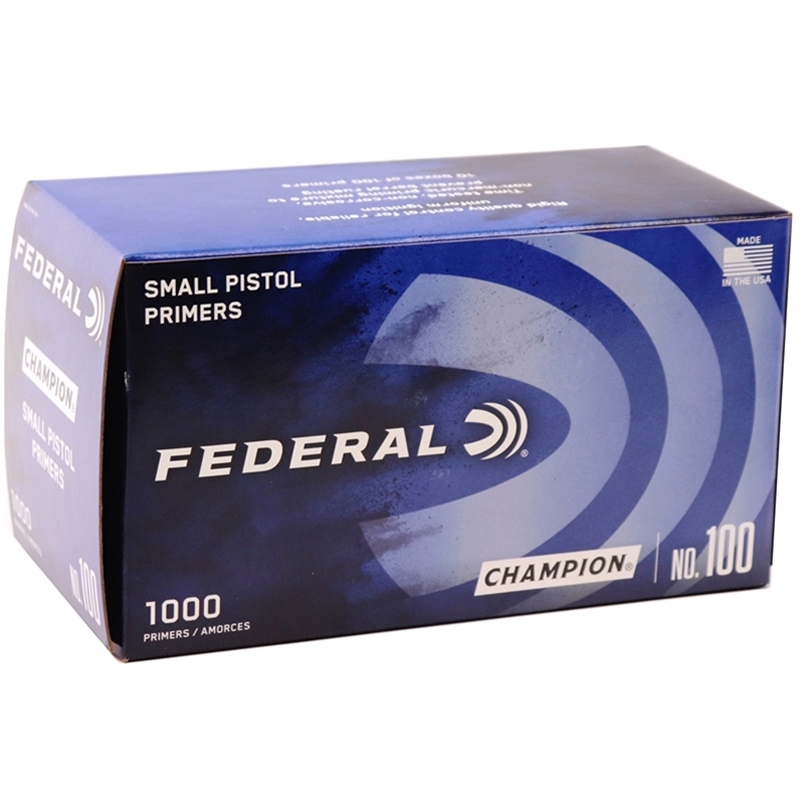 Federal Small Pistol Primers #100 Box of 1000