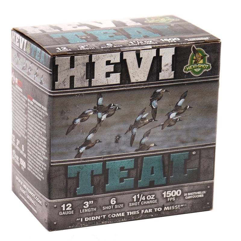 Hevi-Shot Hevi-Teal 12 Gauge Ammo 3" 1-1/4oz #6 Steel Shot
