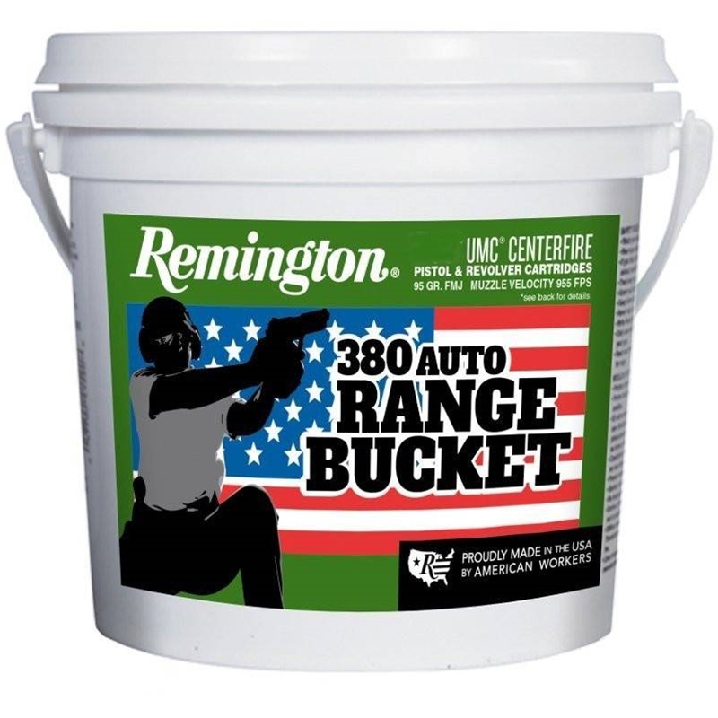 Remington UMC 380 ACP AUTO Ammo 95 Grain 300 Round Range Bucket