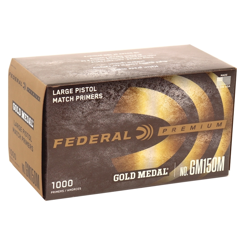 Federal Premium Gold Medal Large Pistol Match Primers #150M Box of 1000 -  Deals
