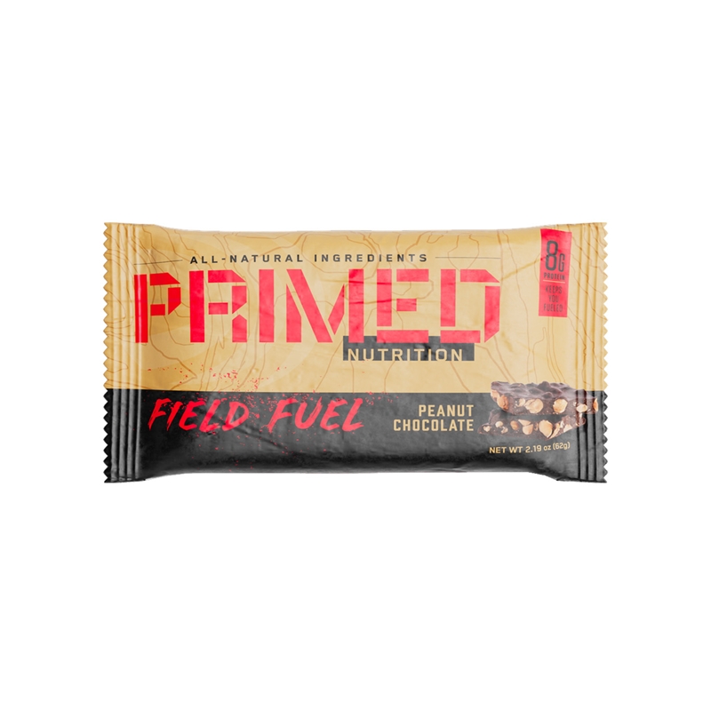 Primed Nutrition Field Fuel Snack Bar Peanut Chocolate Pack of 10