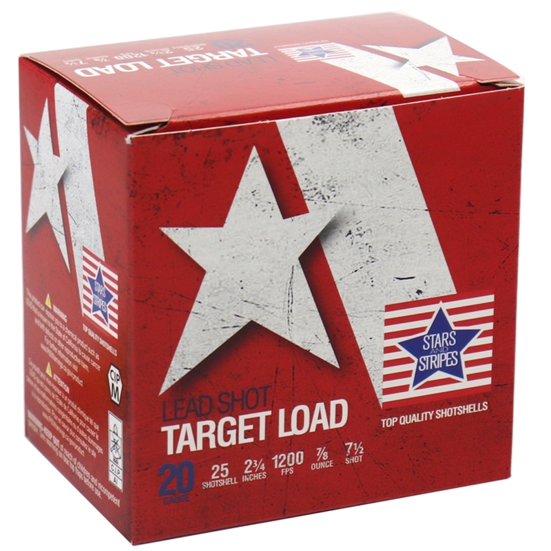 Stars and Stripes Target Loads 20 Gauge Ammo 2-3/4" 7/8 oz #7.5 Shot