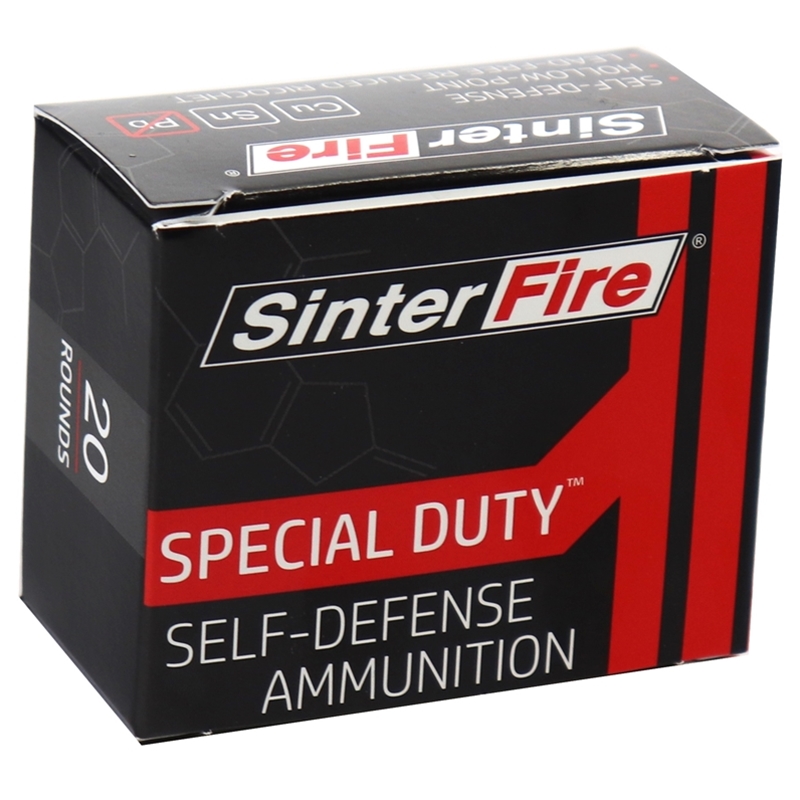 SinterFire Special Duty 10 mm Ammo 125 Grain Frangible Hollow Point Lead Free