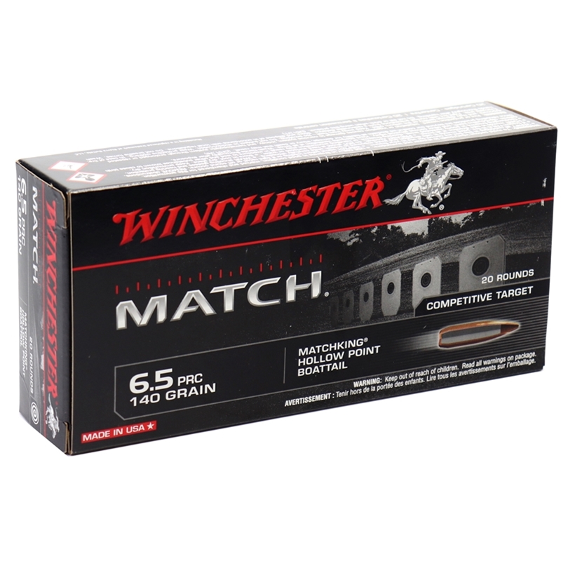 Winchester 6.5 PRC Ammo 140 Grain Sierra MatchKing Hollow Point Boat-Tail