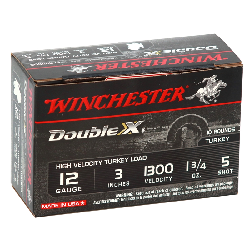 Winchester Double X Turkey 12 Gauge Ammo 3" 1 3/4 oz #5 Lead Shot