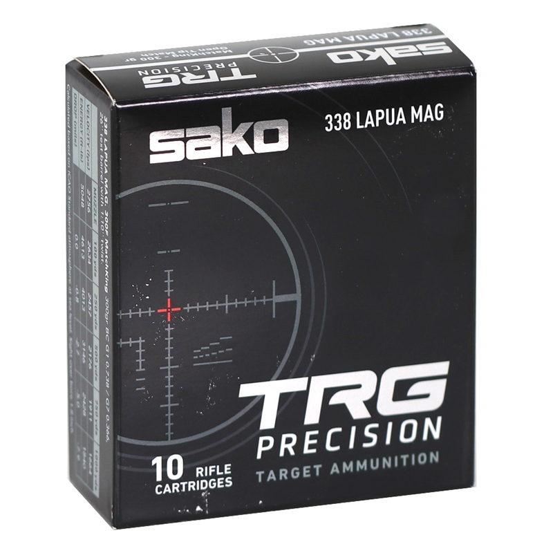 Sako TRG Precision 338 Lapua Magnum Ammo 300 Grain Hollow Point Boat Tail
