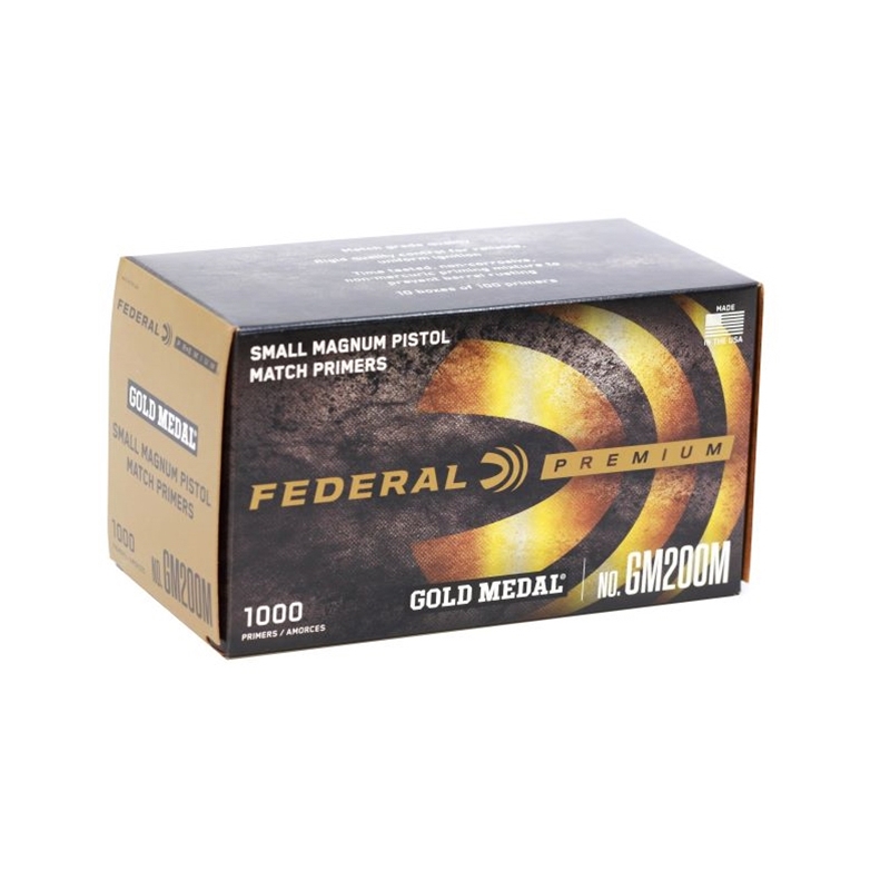 Federal Premium Gold Medal Small Pistol Magnum Match Primers #200M Box of  1000 - Deals