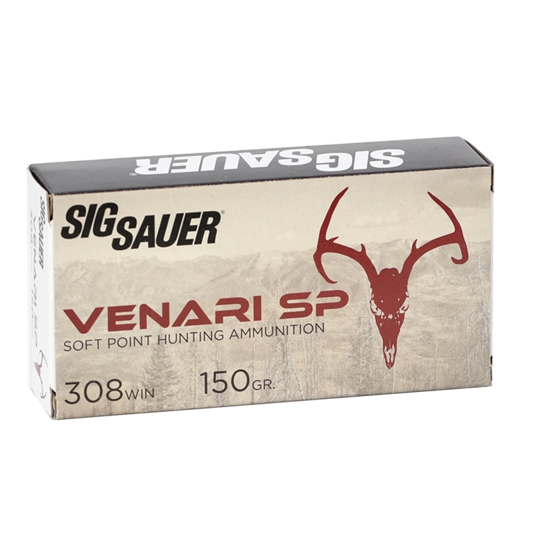 Sig Sauer Venari Hunting 308 Winchester Ammo 150 Grain Soft Point