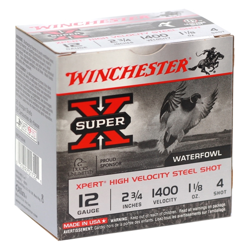 Winchester Xpert High Velocity Waterfowl 12ga 3 1-1/8 oz #4 Steel