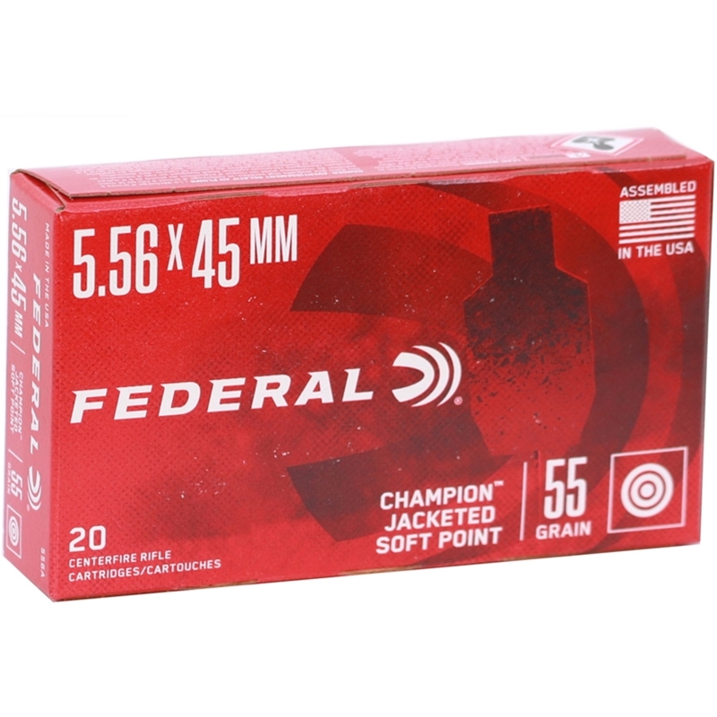 Federal American Eagle 5.56x45mm Ammo 55 Grain Jacketed Soft Point