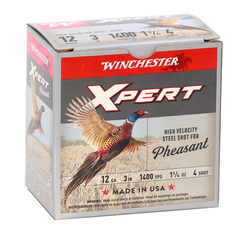 Winchester Xpert Pheasant 12 Gauge Ammo 3" 1 1/4oz 4 Shot Shot 250 Rounds Ammo Deals