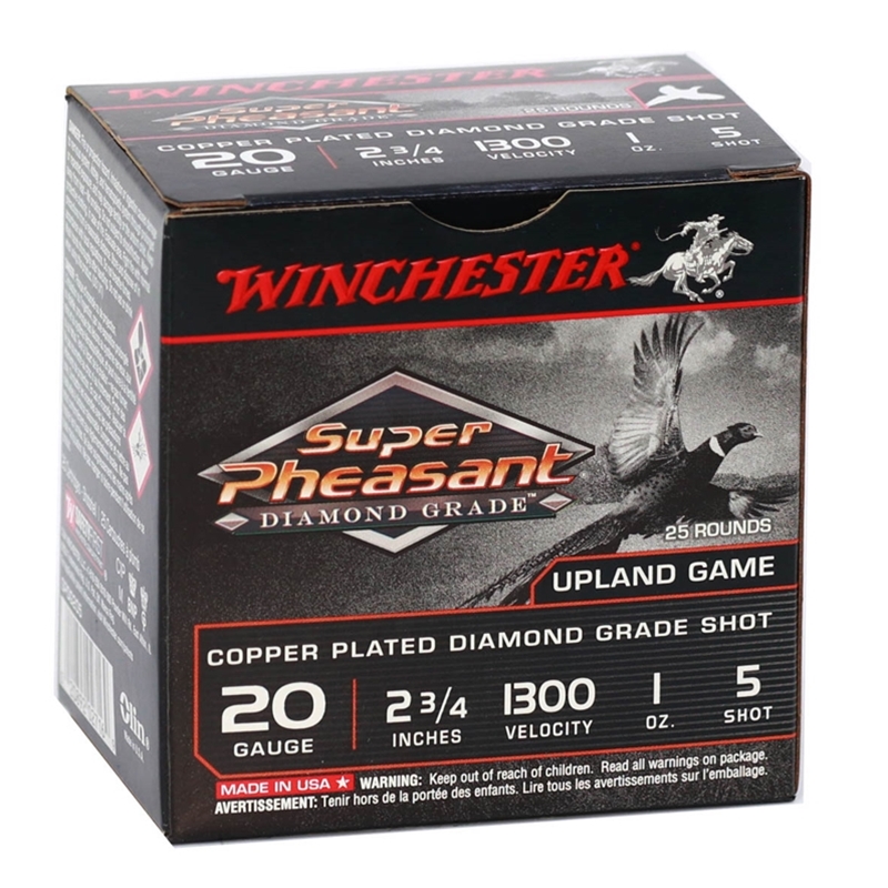 Winchester Super Pheasant 20 Gauge Ammo 23/4" 1 oz. 5 Shot Copper