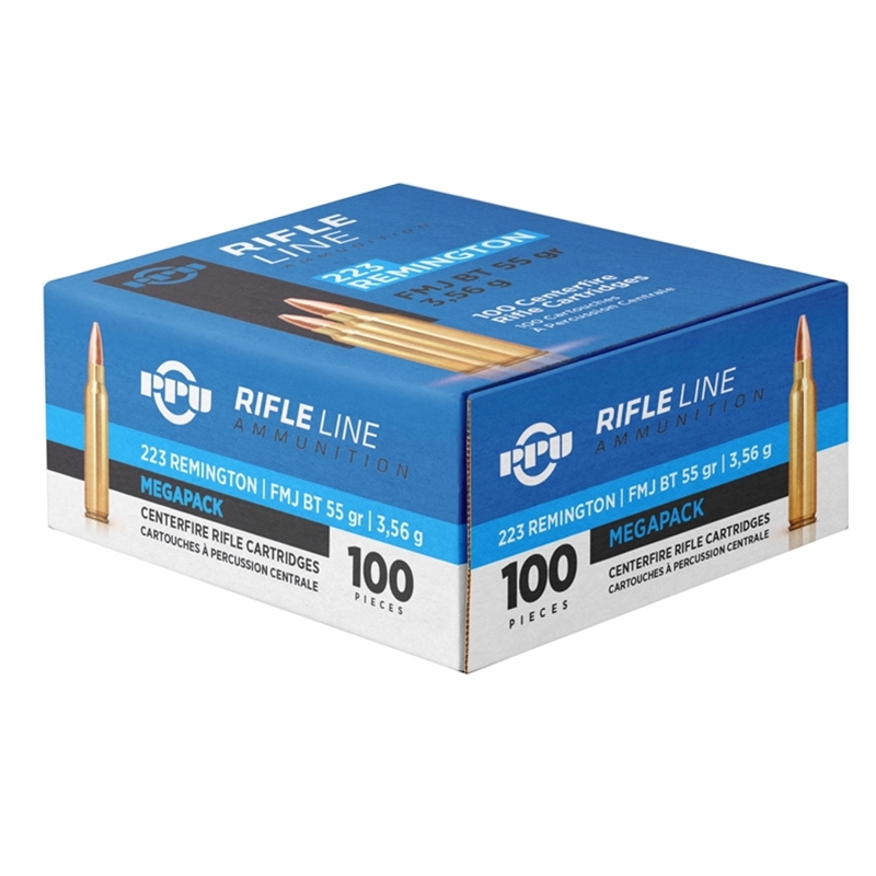 Prvi Partizan 223 Remington Ammo 55 Grain Full Metal Jacket Boat Tail 100 Rounds Box