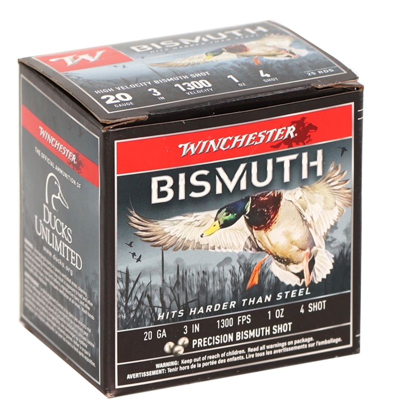 Winchester Bismuth Waterfowl 20 Gauge 3" 1 oz. #4 Non - Toxic Shot