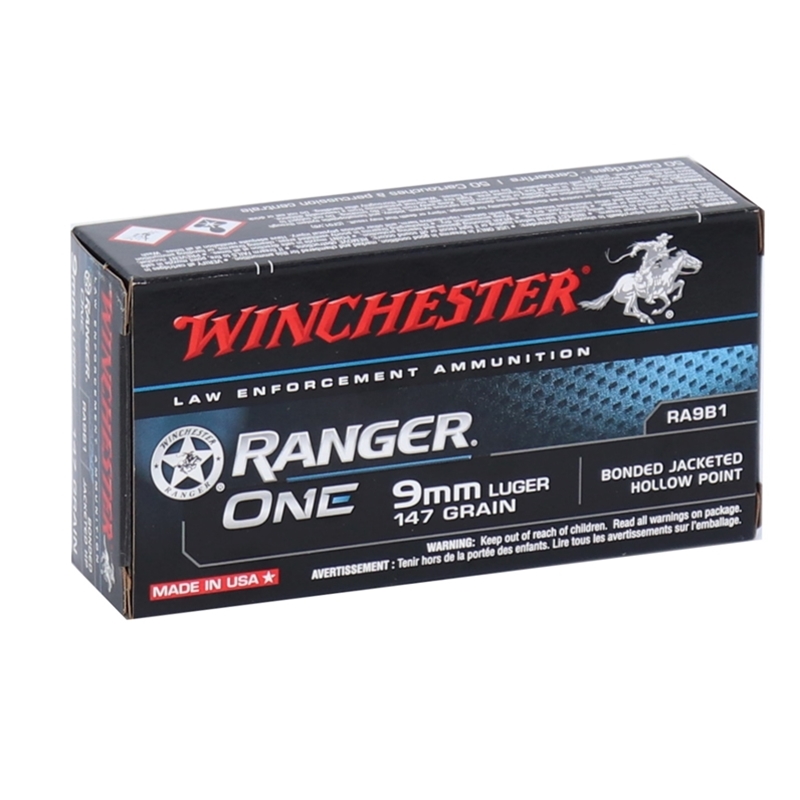 Winchester Ranger 9mm Luger Ammo 147 Grain Blue Tip LTD