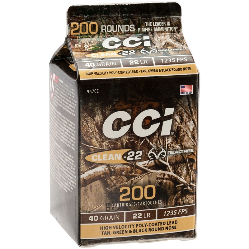 CCI Clean Pour Pack 22 Long Rifle Ammo 40 Grain Polymer Coated Lead Round Nose