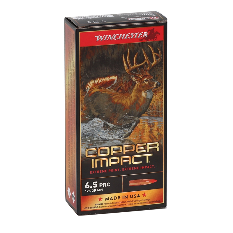 Winchester Copper Impact 6.5 PRC Ammo 125 Grain Extreme Point Copper - X65PCLF