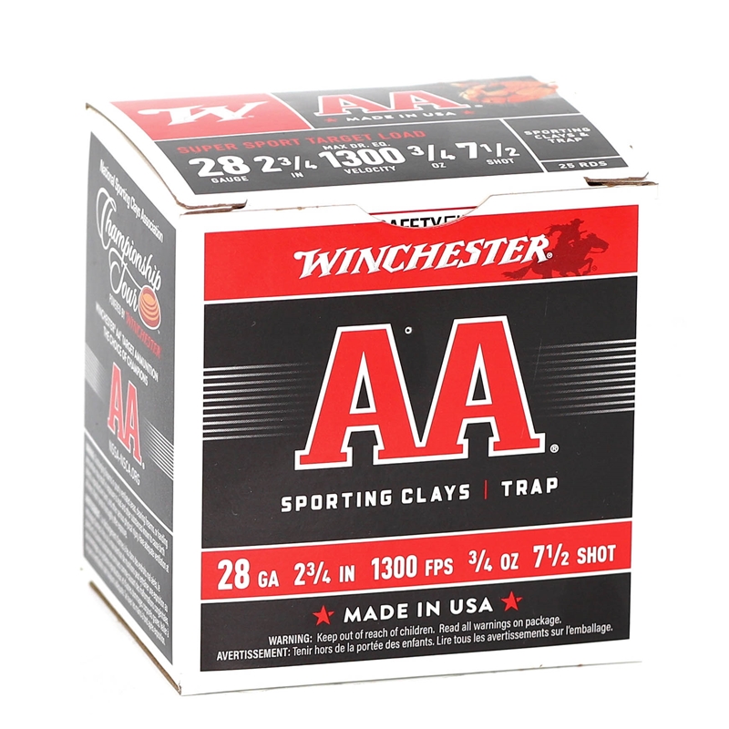 Winchester AA Sporting Clays 28 Gauge Ammo 2 3/4