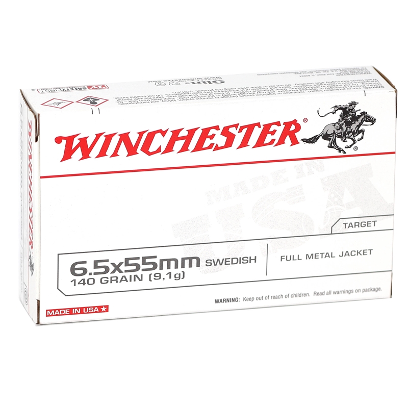 Winchester Super-X 6.5x55mm Swedish Mauser Ammo 140 Grain Full Metal Jacket - USA6555