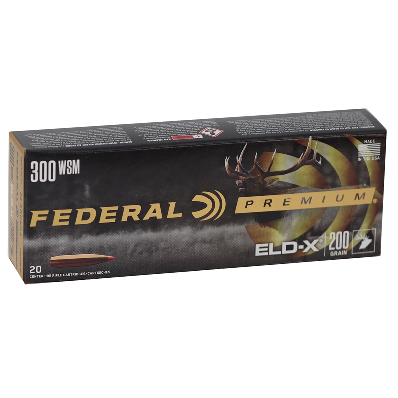 Federal Premium 300 Winchester Short Magnum (WSM) Ammo 200 Grain ELD-X - P300WSMELDX1