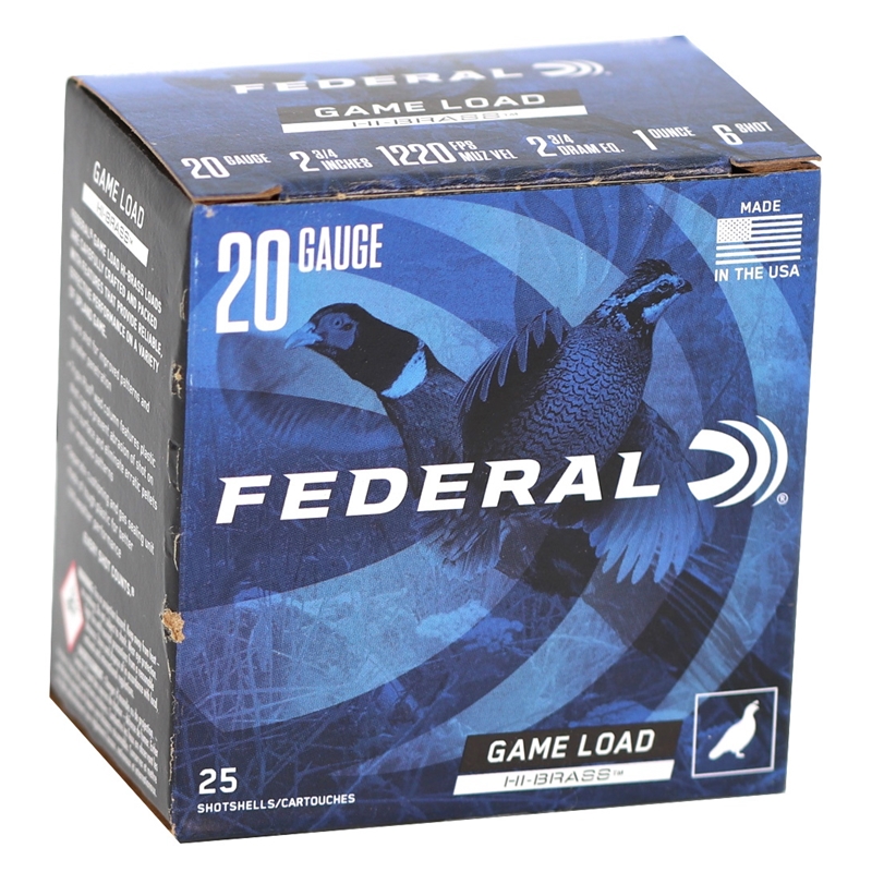 Federal Game Load HB 20 Gauge Ammo 2-3/4
