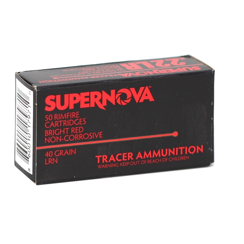 Supernova Red Tracer 22 Long Rifle Ammo 40 Grain Lead Round Nose - PMSN22LRR
