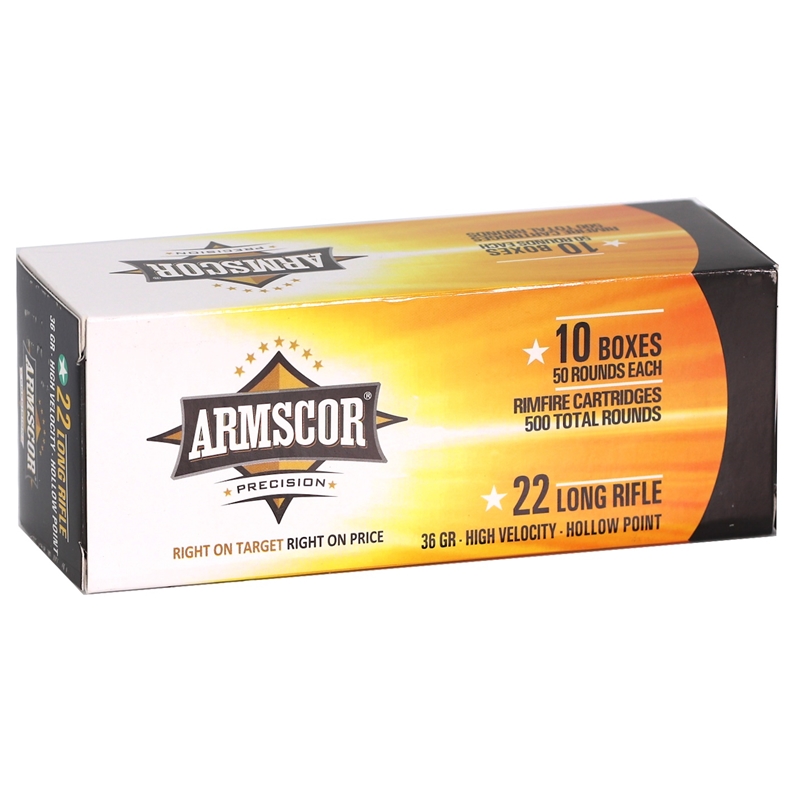 Armscor Precision 22 Long Rifle Ammo 36 Grain High Velocity Hollow Point - 50309