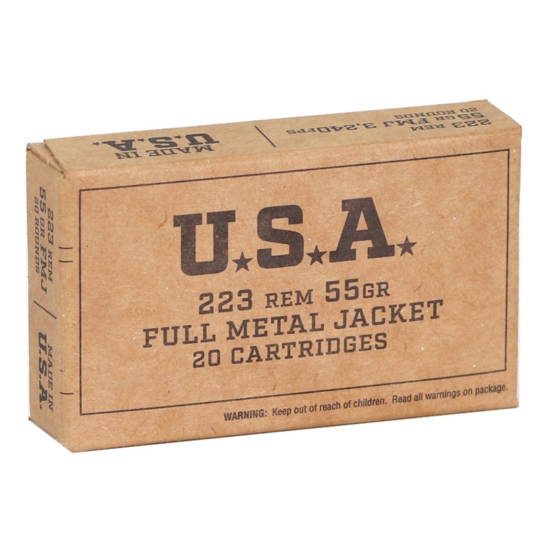 Winchester Ammo Winchester USA 223 Ammo 55 Grain Full Metal Jacket