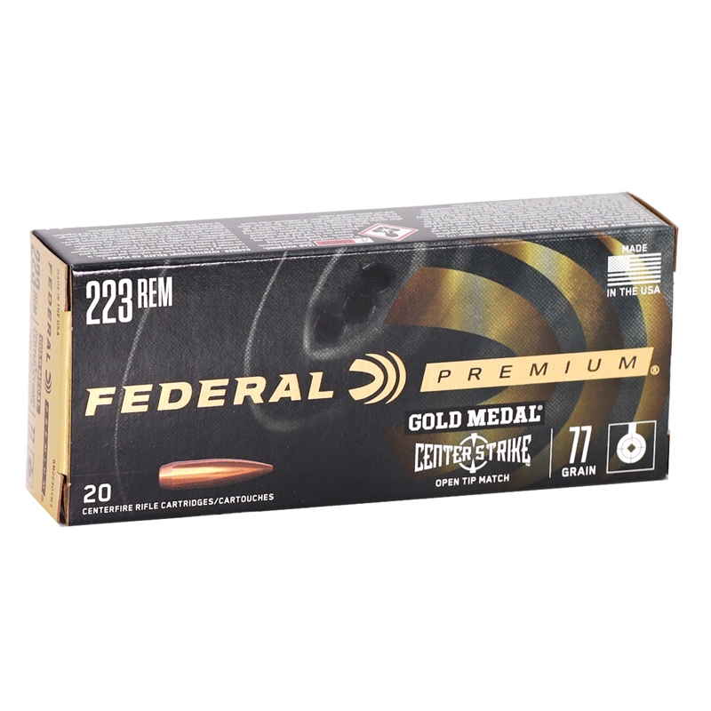 Federal Gold Medal 223 Ammo 77 Grain Open Tip Match - GM223OTM3