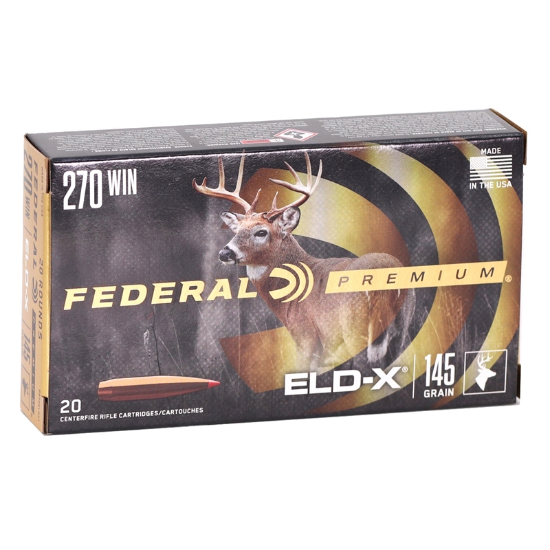 Federal Premium 270 Winchester Ammo 145 Grain ELD-X - P270ELDX1