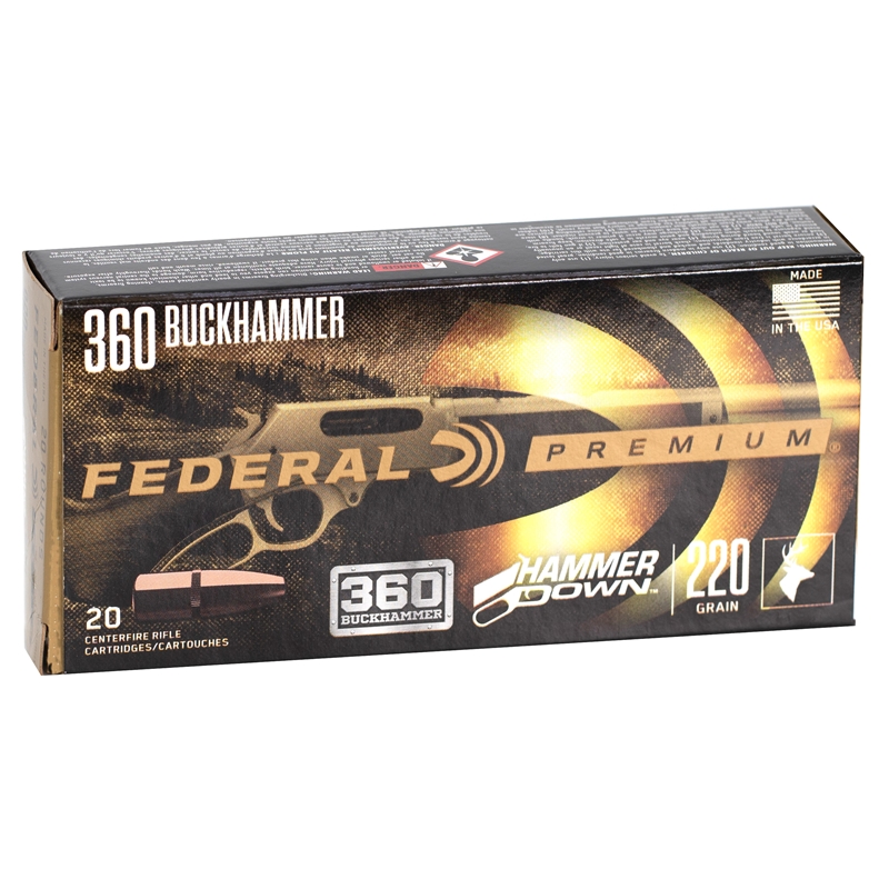 Federal Hammer Down 360 Buckhammer Ammo 220 Grain Bonded Soft Point - LG360BH1